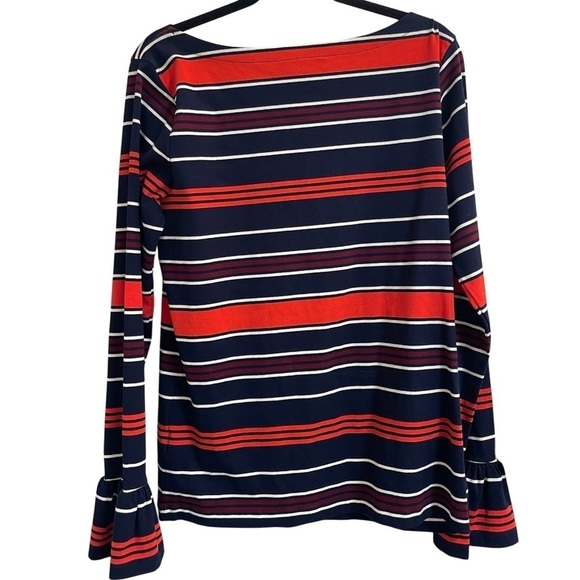 Lauren Ralph Lauren Striped Bell-Cuff Top,Red, White, Blue, Size Women’s 1X - Picture 6 of 12